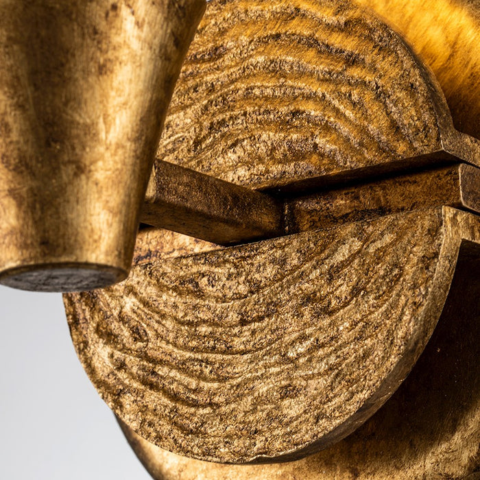 Lucas McKearn Lemoine 1 Light Bath/Vanity, Gold Leaf/Clear Etched