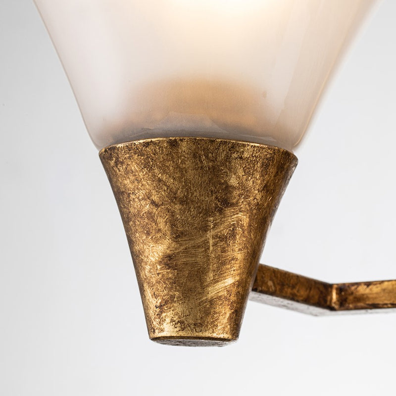 Lucas McKearn Lemoine 2 Light Bath/Vanity, Gold Leaf/Clear Etched