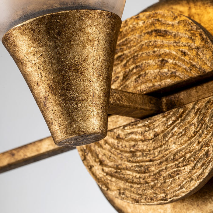 Lucas McKearn Lemoine 3 Light Bath/Vanity, Gold Leaf/Clear Etched