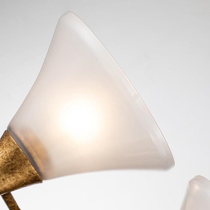 Lucas McKearn Lemoine 3 Light Bath/Vanity, Gold Leaf/Clear Etched