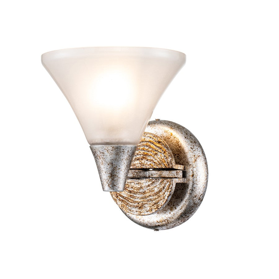 Lucas McKearn Lemoine 1 Light Bath/Vanity, Silver Leaf/Clear Etched - BB1114S-1