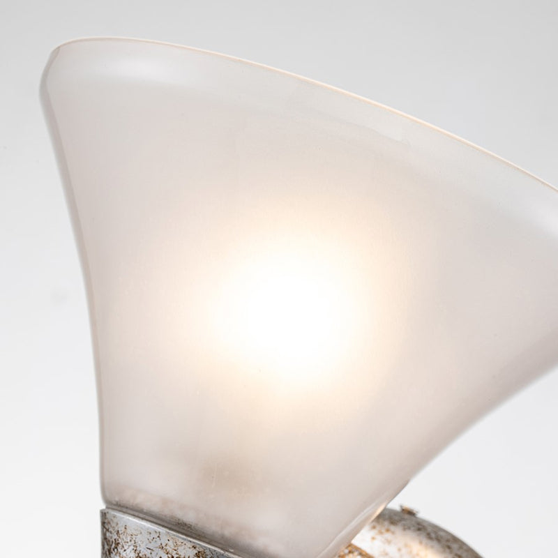 Lucas McKearn Lemoine 1 Light Bath/Vanity, Silver Leaf/Clear Etched