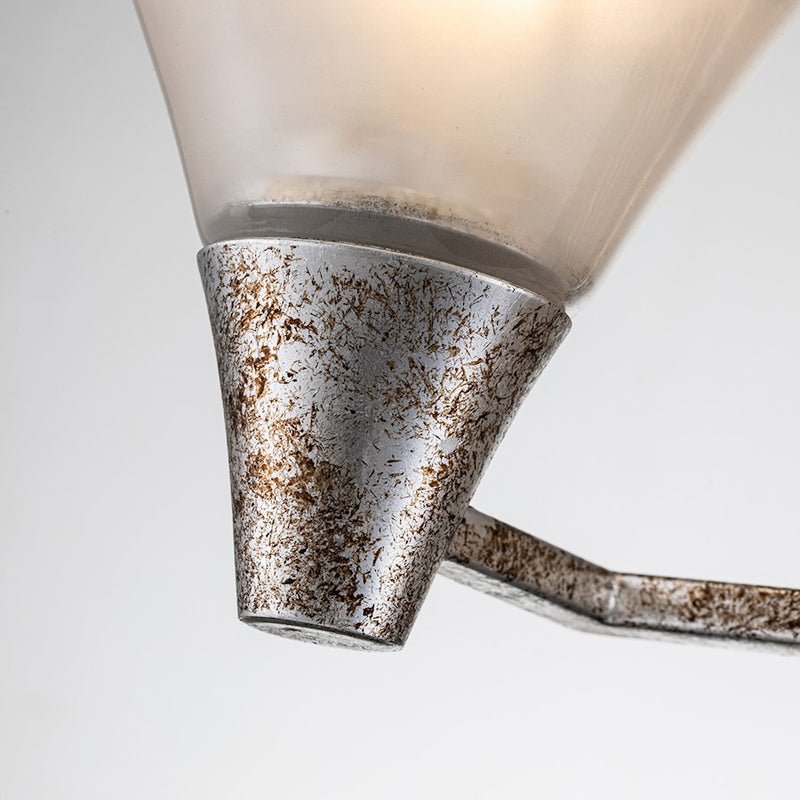 Lucas McKearn Lemoine 2 Light Bath/Vanity, Silver Leaf/Clear Etched
