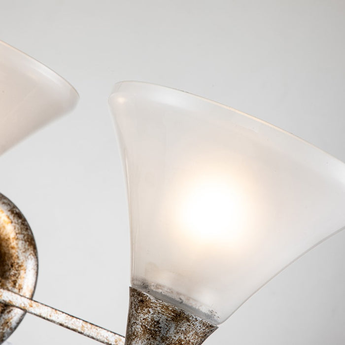 Lucas McKearn Lemoine 3 Light Bath/Vanity, Silver Leaf/Clear Etched
