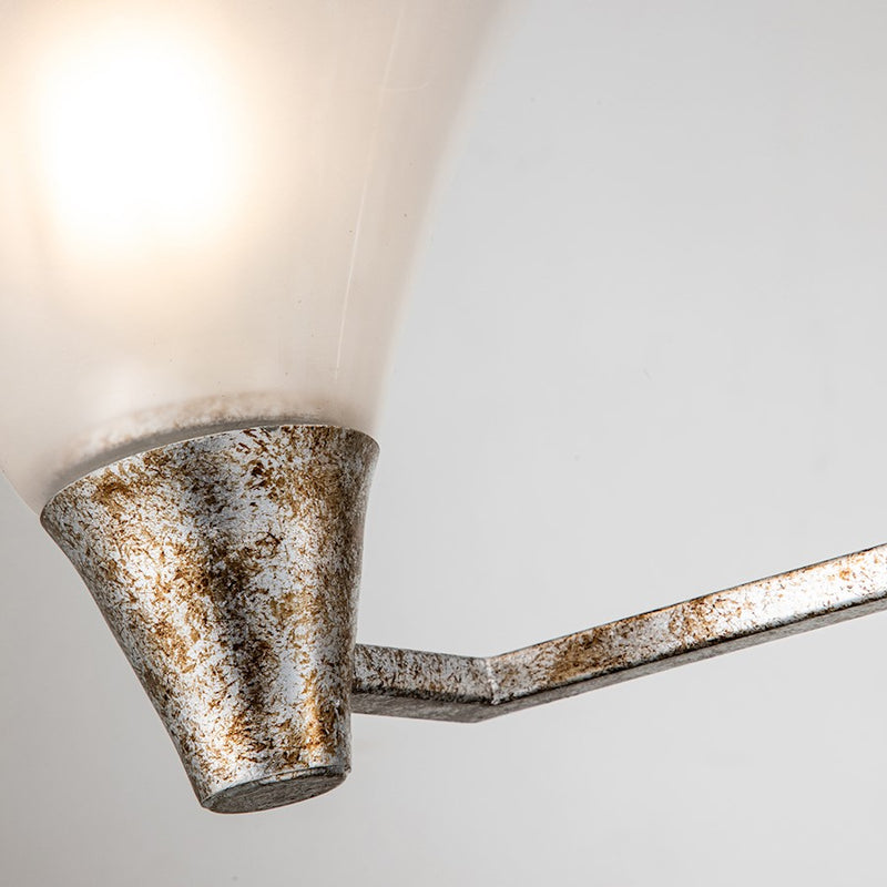 Lucas McKearn Lemoine 3 Light Bath/Vanity, Silver Leaf/Clear Etched