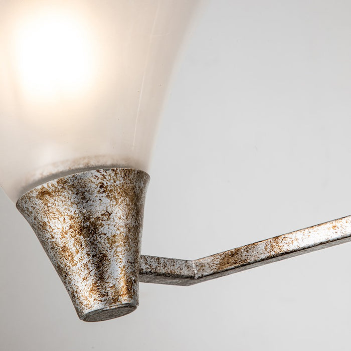 Lucas McKearn Lemoine 3 Light Bath/Vanity, Silver Leaf/Clear Etched