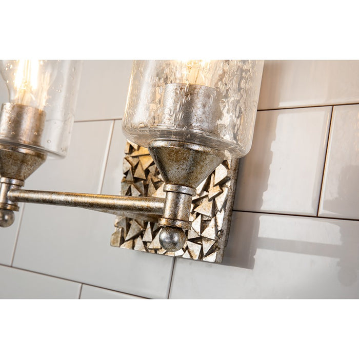 Lucas McKearn Mosaic 2 Light Bath/Vanity, Silver