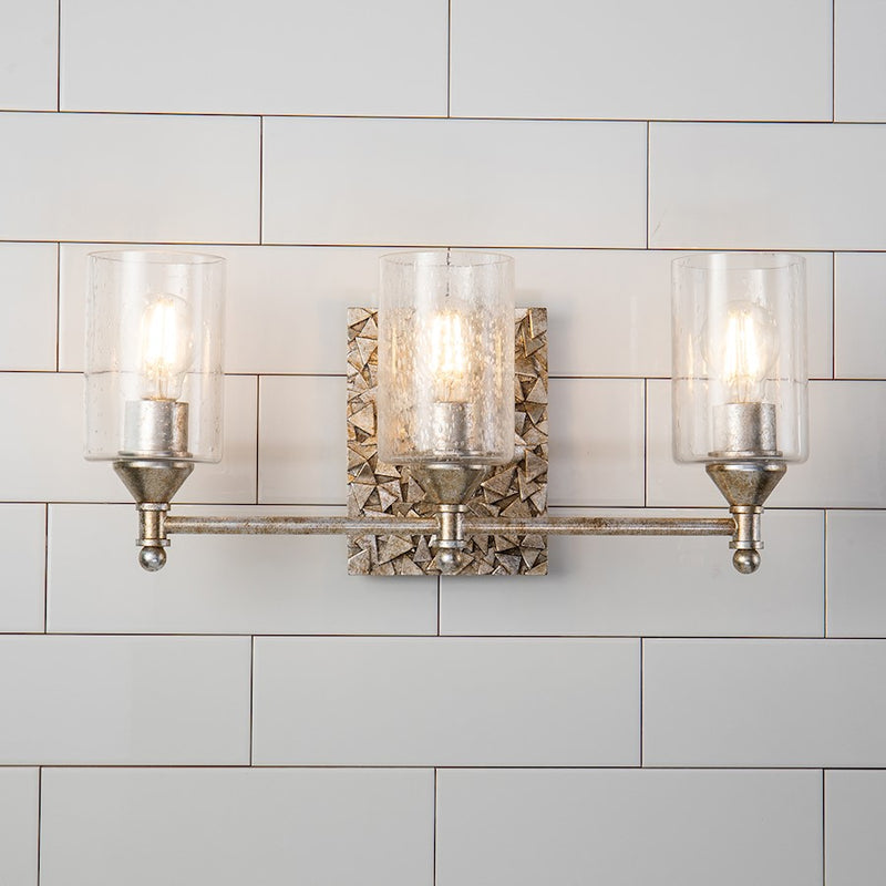 Lucas McKearn Mosaic 3 Light Bath/Vanity, Silver