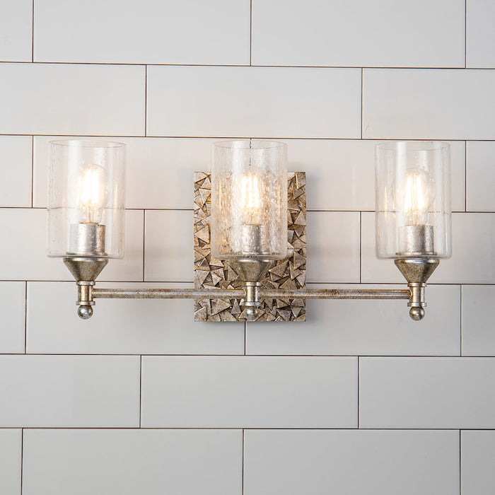 Lucas McKearn Mosaic 3 Light Bath/Vanity, Silver
