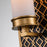 Lucas McKearn Ziggy 1 Light Bath/Vanity, Laquered Gold/Opal Etched