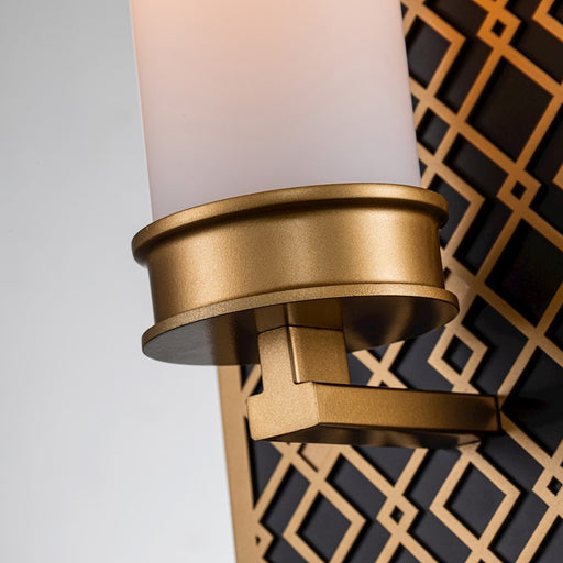 Lucas McKearn Ziggy 1 Light Bath/Vanity, Laquered Gold/Opal Etched