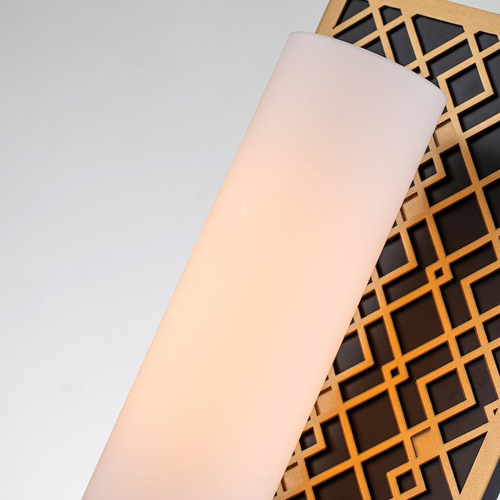 Lucas McKearn Ziggy 1 Light Bath/Vanity, Laquered Gold/Opal Etched