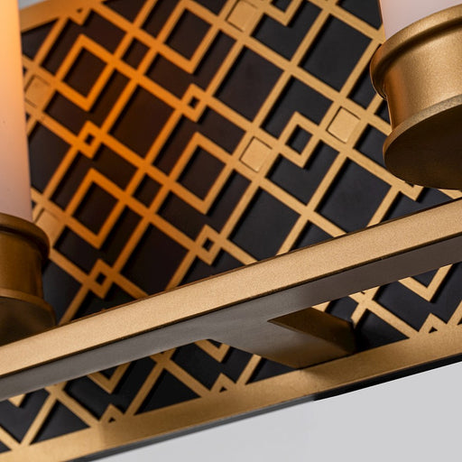 Lucas McKearn Ziggy 2 Light Bath/Vanity, Laquered Gold/Opal Etched