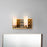 Lucas McKearn Ziggy 2 Light Bath/Vanity, Laquered Gold/Opal Etched