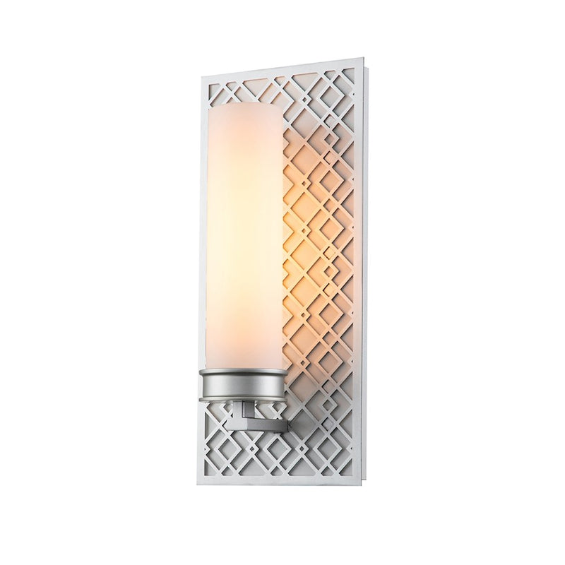 Lucas McKearn Ziggy 1Lt Bath/Vanity, Laquered Silver/Opal Etched - BB1185LS-1