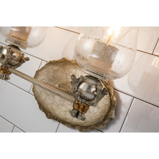 Lucas McKearn Trellis 2Lt Bath/Vanity, Putty Patina/Silver Orb