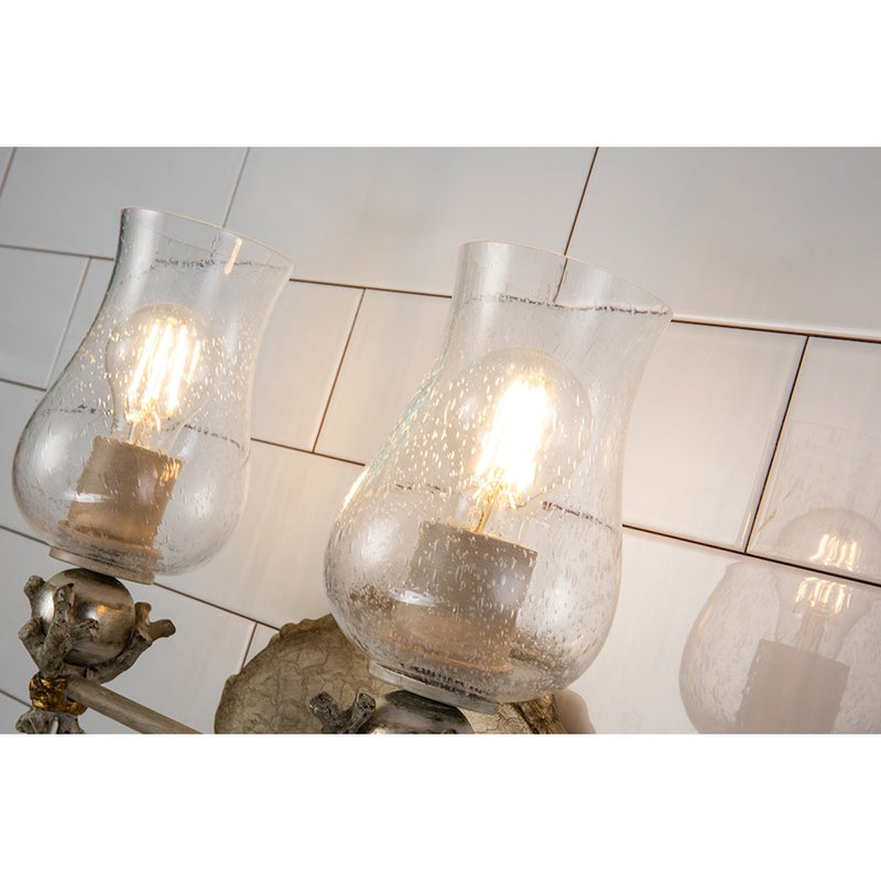 Lucas McKearn Trellis 2Lt Bath/Vanity, Putty Patina/Silver Orb