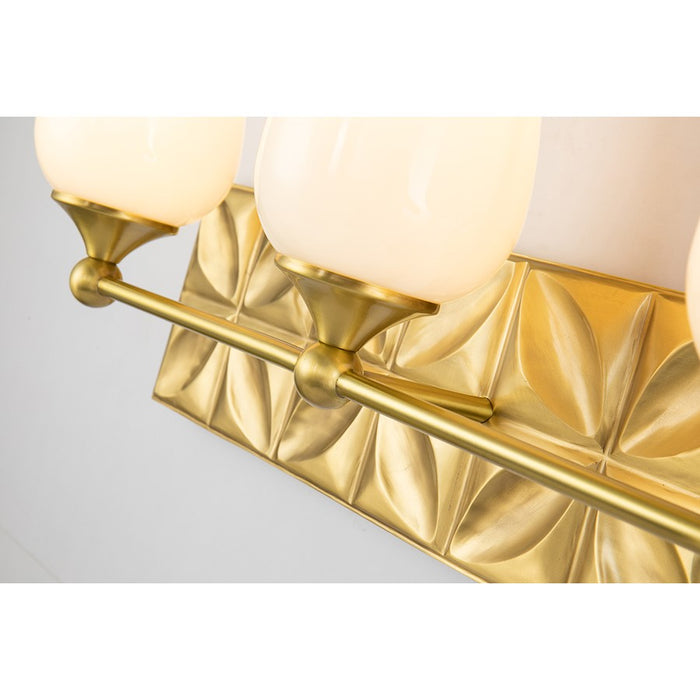 Lucas McKearn Epsilon 3 Light Bath/Vanity, Aged Brass