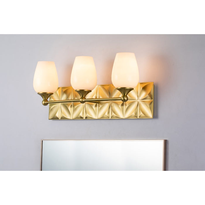 Lucas McKearn Epsilon 3 Light Bath/Vanity, Aged Brass
