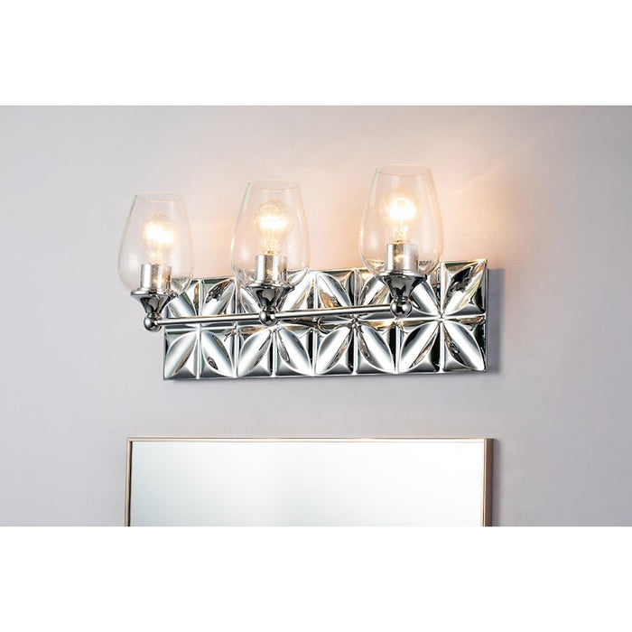 Lucas McKearn Epsilon 3 Light Bath/Vanity, Polished Chrome
