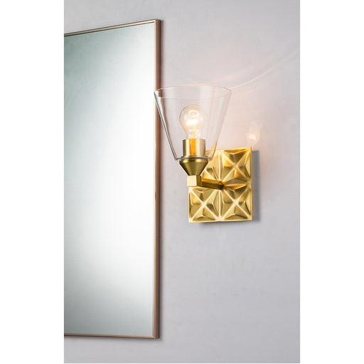 Lucas McKearn Alpha 1 Light Bath/Vanity, Aged Brass