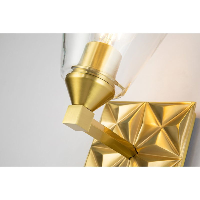 Lucas McKearn Alpha 1 Light Bath/Vanity, Aged Brass