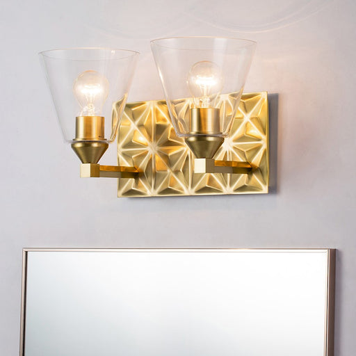 Lucas McKearn Alpha 2 Light Bath/Vanity, Aged Brass