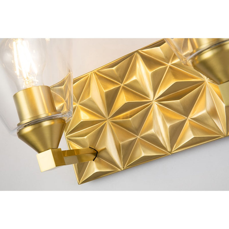 Lucas McKearn Alpha 2 Light Bath/Vanity, Aged Brass