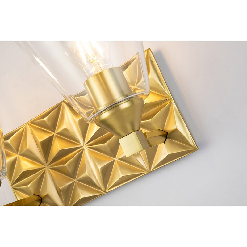 Lucas McKearn Alpha 2 Light Bath/Vanity, Aged Brass