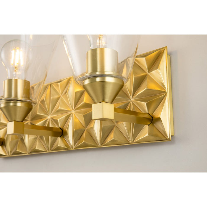 Lucas McKearn Alpha 3 Light Bath/Vanity, Aged Brass