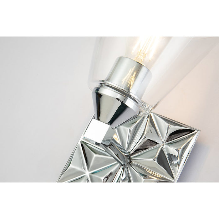 Lucas McKearn Alpha 1 Light Wall Sconce, Polished Chrome