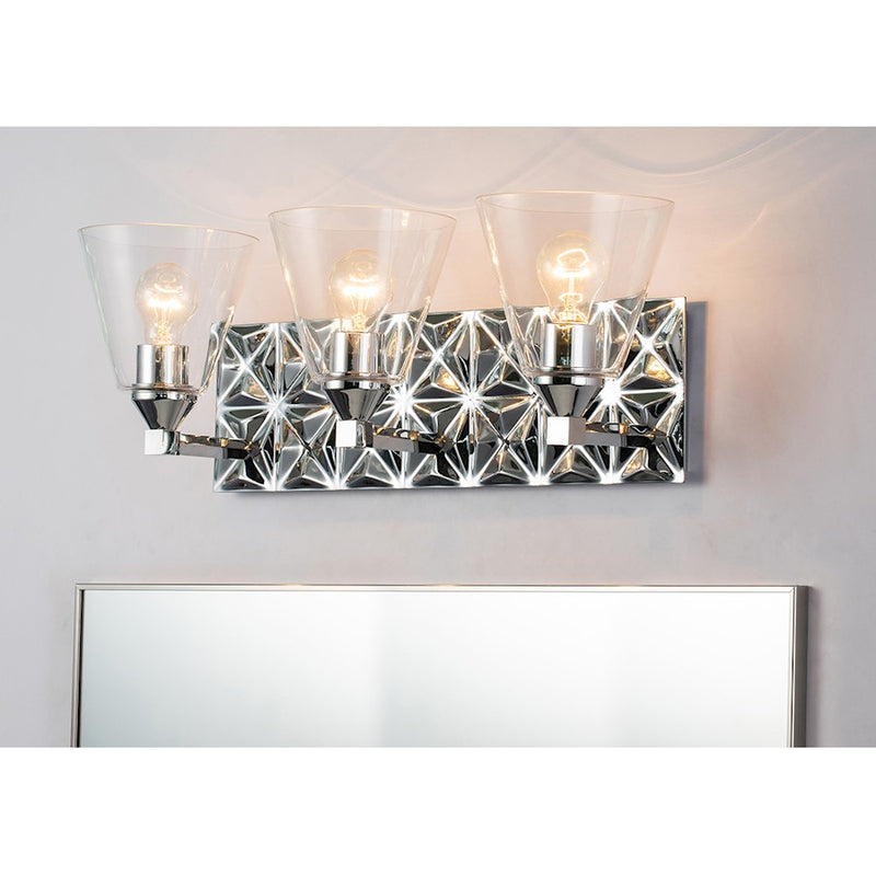 Lucas McKearn Alpha 3 Light Bath/Vanity, Polished Chrome