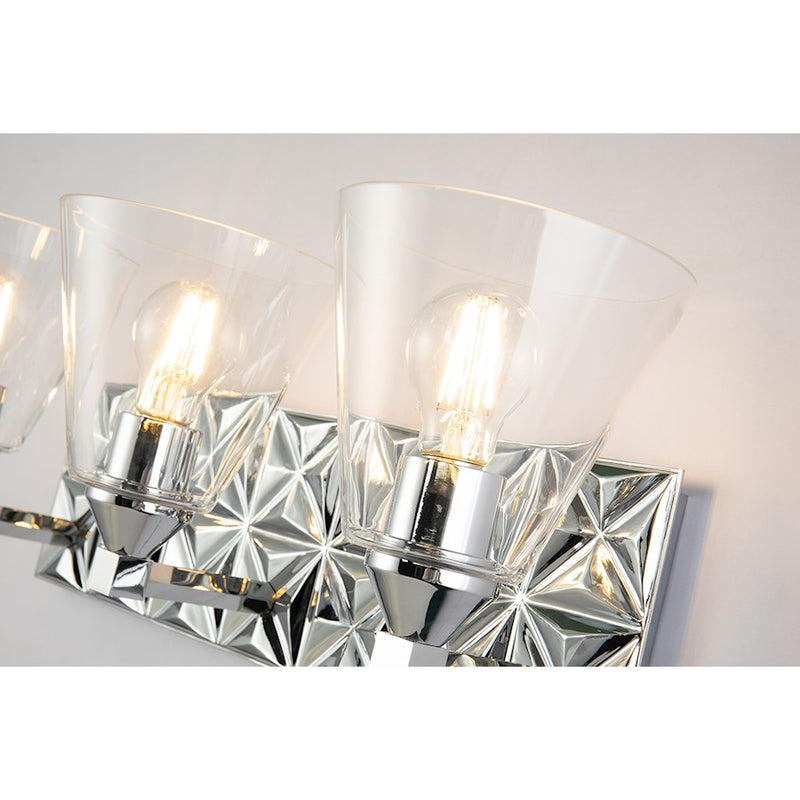 Lucas McKearn Alpha 3 Light Bath/Vanity, Polished Chrome