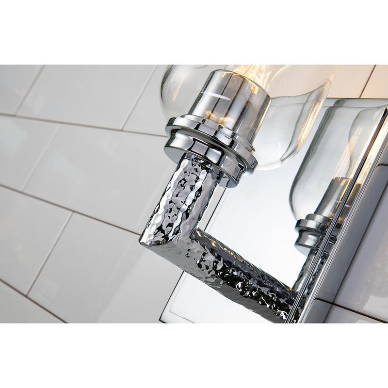 Lucas McKearn Rampart 1 Light Wall Sconce, Polished Chrome