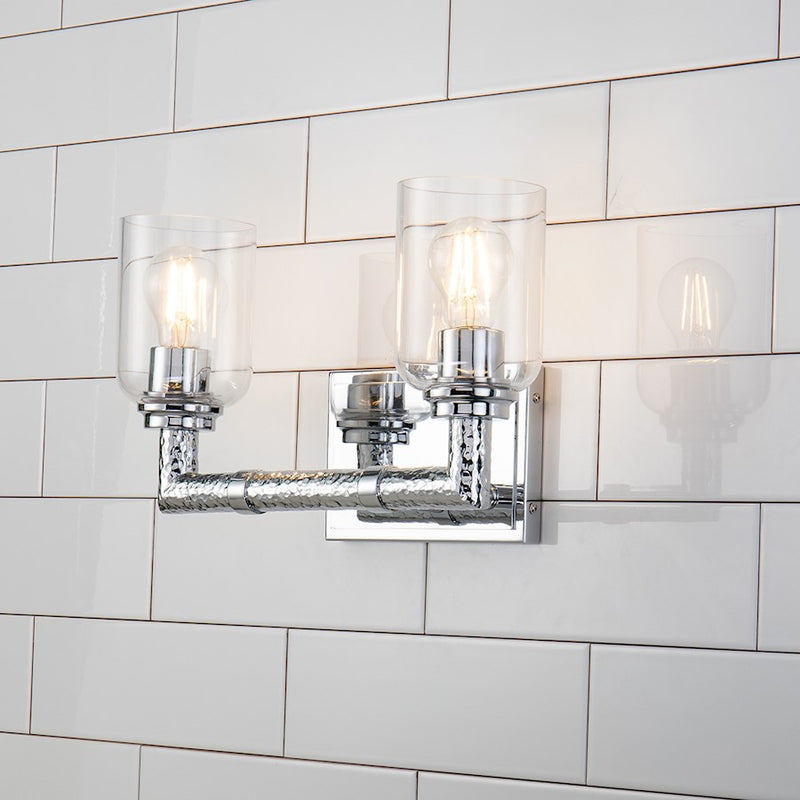 Lucas McKearn Rampart 2 Light Bath/Vanity, Polished Chrome