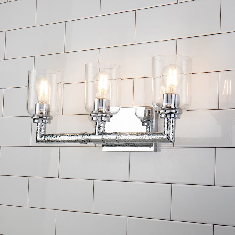 Lucas McKearn Rampart 3 Light Bath/Vanity, Polished Chrome