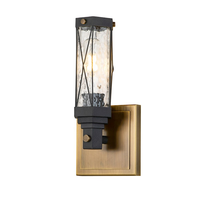 Lucas McKearn Abbey 1Lt Wall Sconce, Weather Zinc/Brass - BB81000ATB-1
