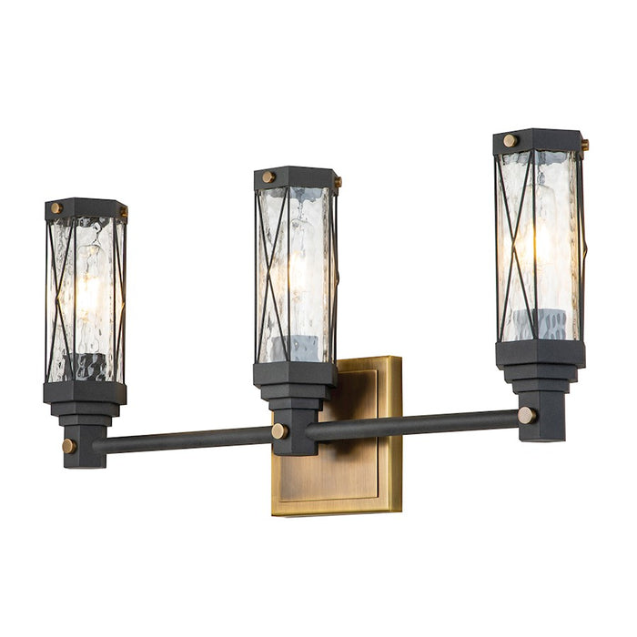 Lucas McKearn Abbey 3Lt Wall Sconce, Weather Zinc/Brass - BB81000ATB-3