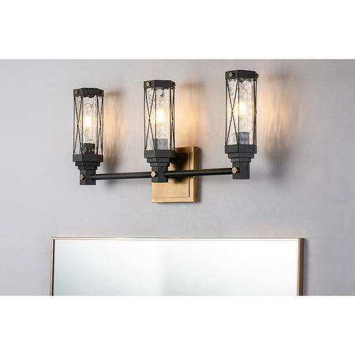 Lucas McKearn Abbey 3Lt Wall Sconce, Weather Zinc/Brass