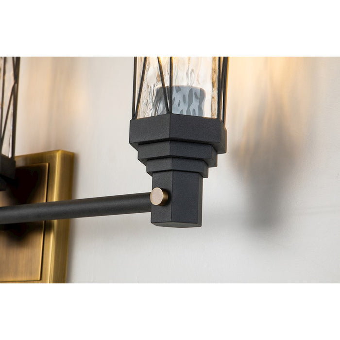 Lucas McKearn Abbey 3Lt Wall Sconce, Weather Zinc/Brass