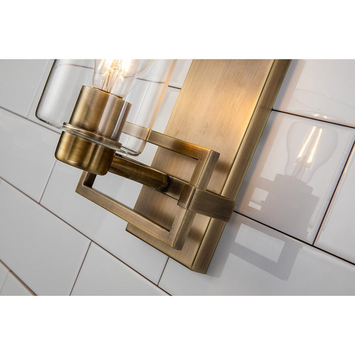 Lucas McKearn Estes 1 Light Wall Sconce, Antique Brass