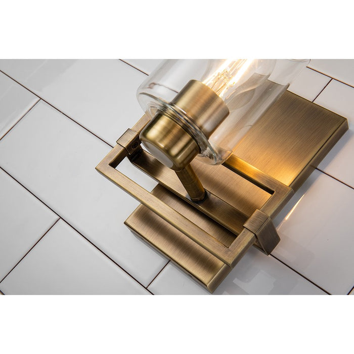 Lucas McKearn Estes 1 Light Wall Sconce, Antique Brass