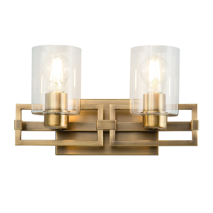 Lucas McKearn Estes 2 Light Bath/Vanity, Antique Brass - BB90117ATB-2