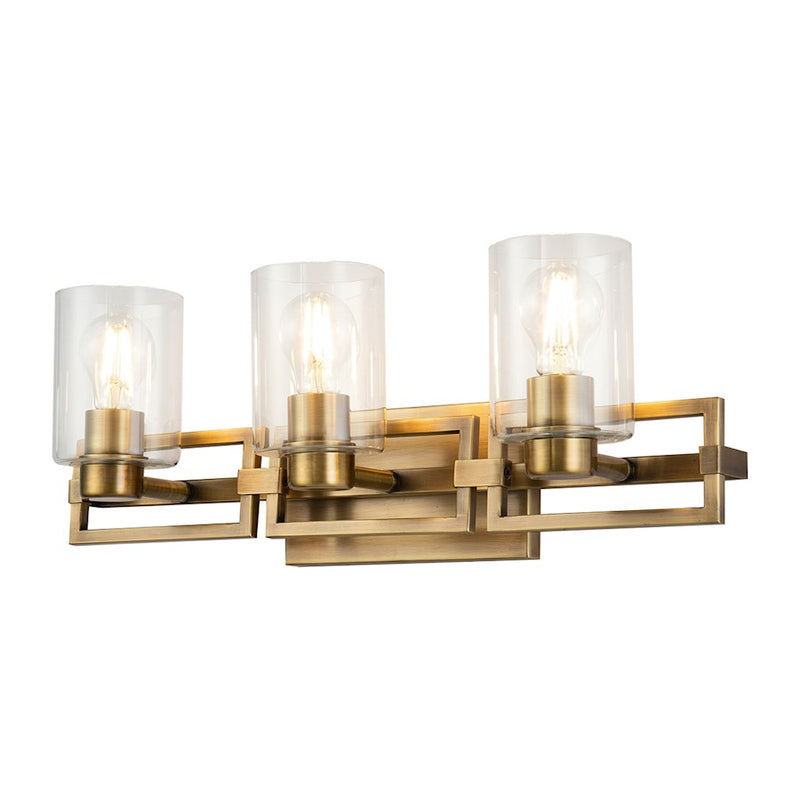 Lucas McKearn Estes 3 Light Bath/Vanity, Antique Brass - BB90117ATB-3