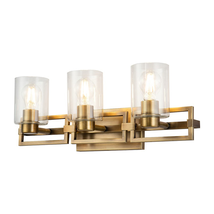 Lucas McKearn Estes 3 Light Bath/Vanity, Antique Brass - BB90117ATB-3
