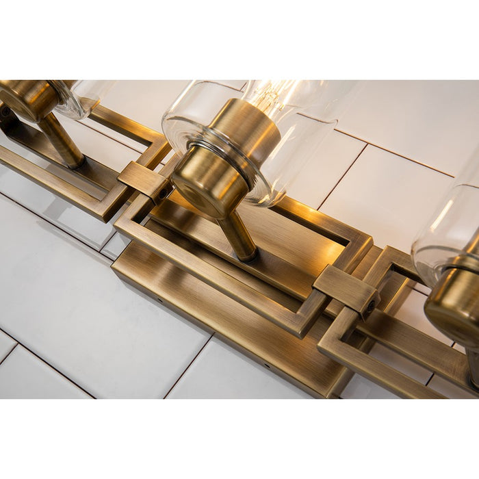 Lucas McKearn Estes 3 Light Bath/Vanity, Antique Brass
