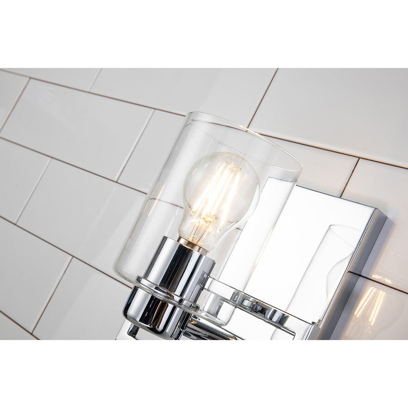 Lucas McKearn Estes 1 Light Wall Sconce, Polished Chrome