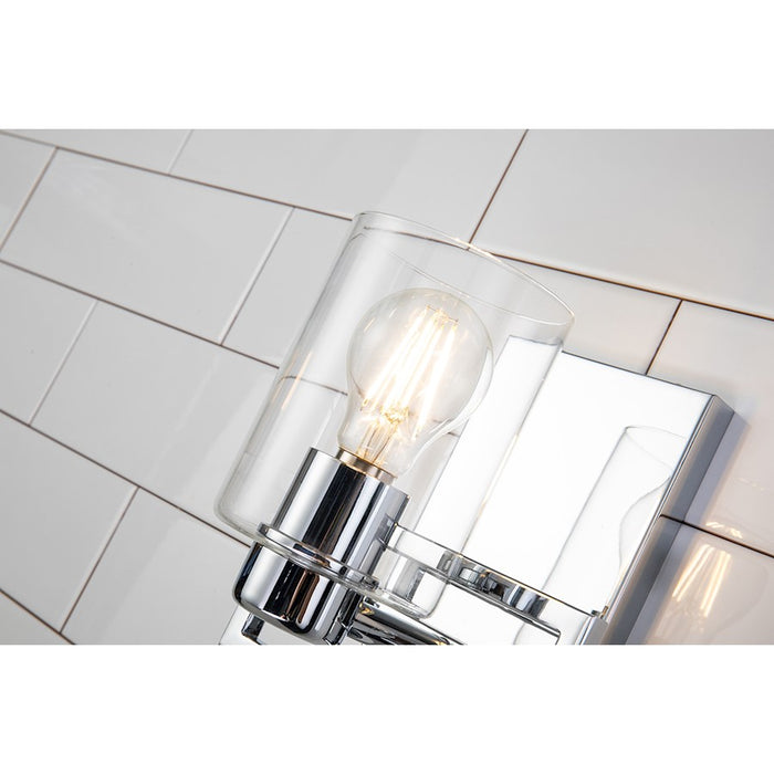 Lucas McKearn Estes 1 Light Wall Sconce, Polished Chrome
