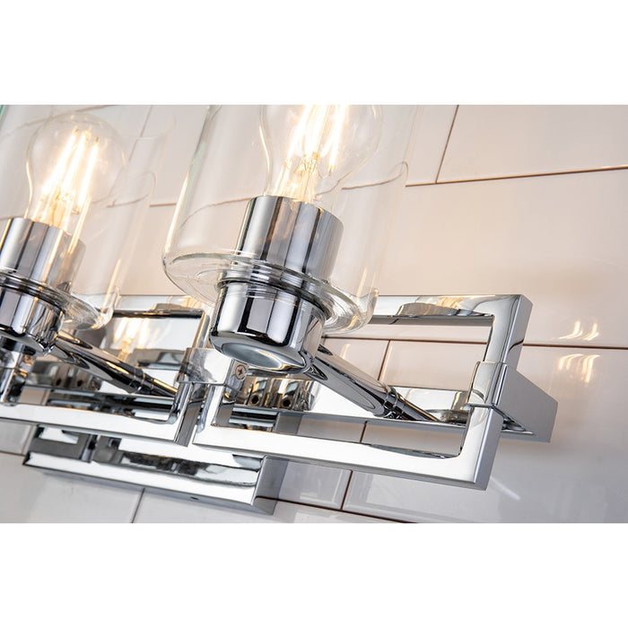 Lucas McKearn Estes 3 Light Bath/Vanity, Polished Chrome