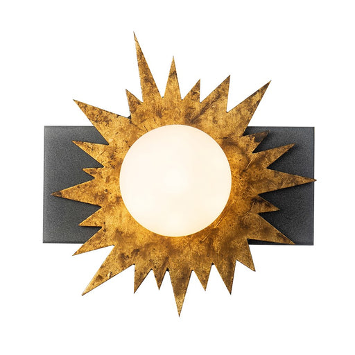 Lucas McKearn Soleil 1 Light Wall Sconce, Weathered Zinc/Gold - BB90417-1